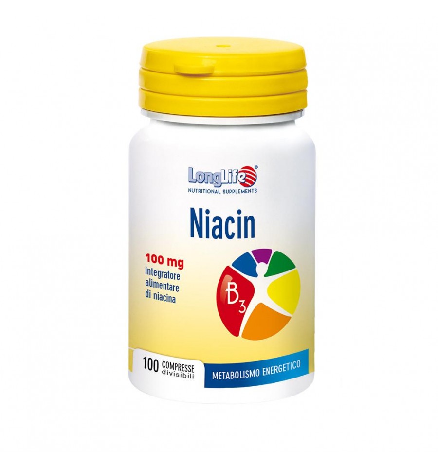 Longlife Niacina - Vitamina B3 100 compresse da 100mg 908919246
