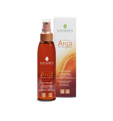 Arga' - Olio solare, spray invisibile SPF 15 - 150 ml