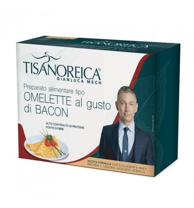 Tisanoreica - Omelette al Gusto Bacon - 1 scatola da 4 buste