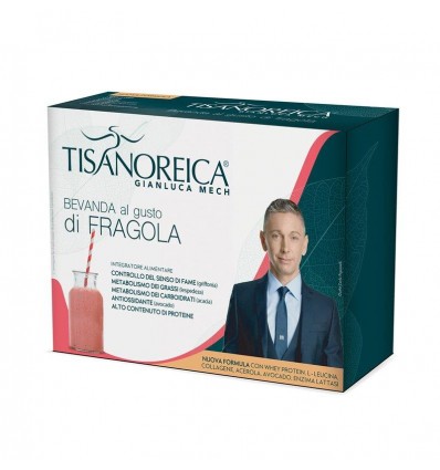 Tisanoreica - Bevanda alla Fragola - 1 scatola da 4 buste